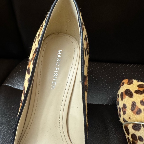 Marc Fisher cheetah leopard print block heel pumps Sz 7-1/2 - Picture 4 of 5